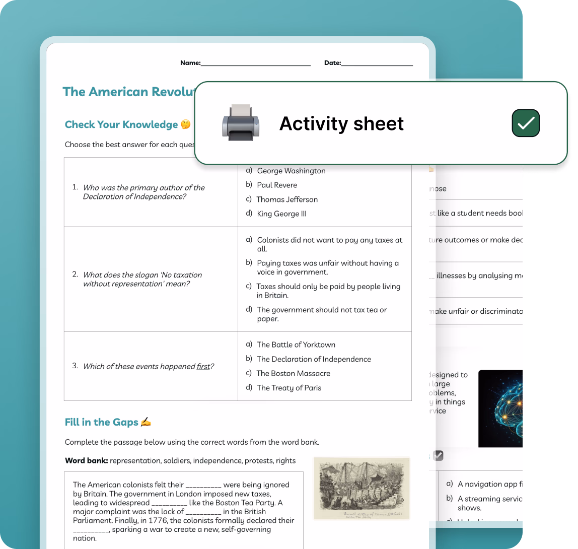 AI generated worksheet