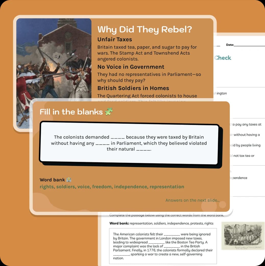 why did they rebel lesson by chalkie ai